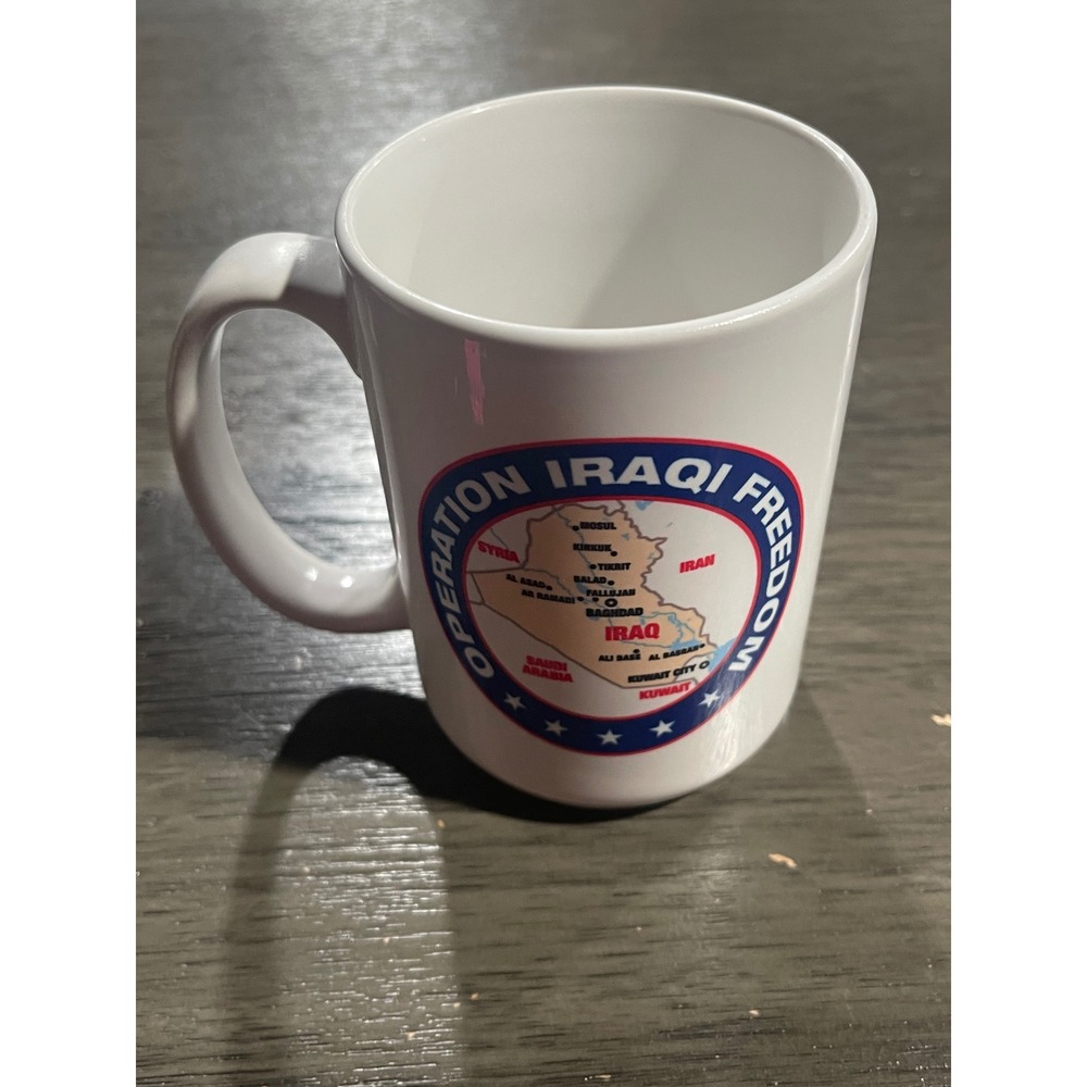 Unbranded White Coffee Mug Operation Iraqi Freedom FOB Kalsu Iraq